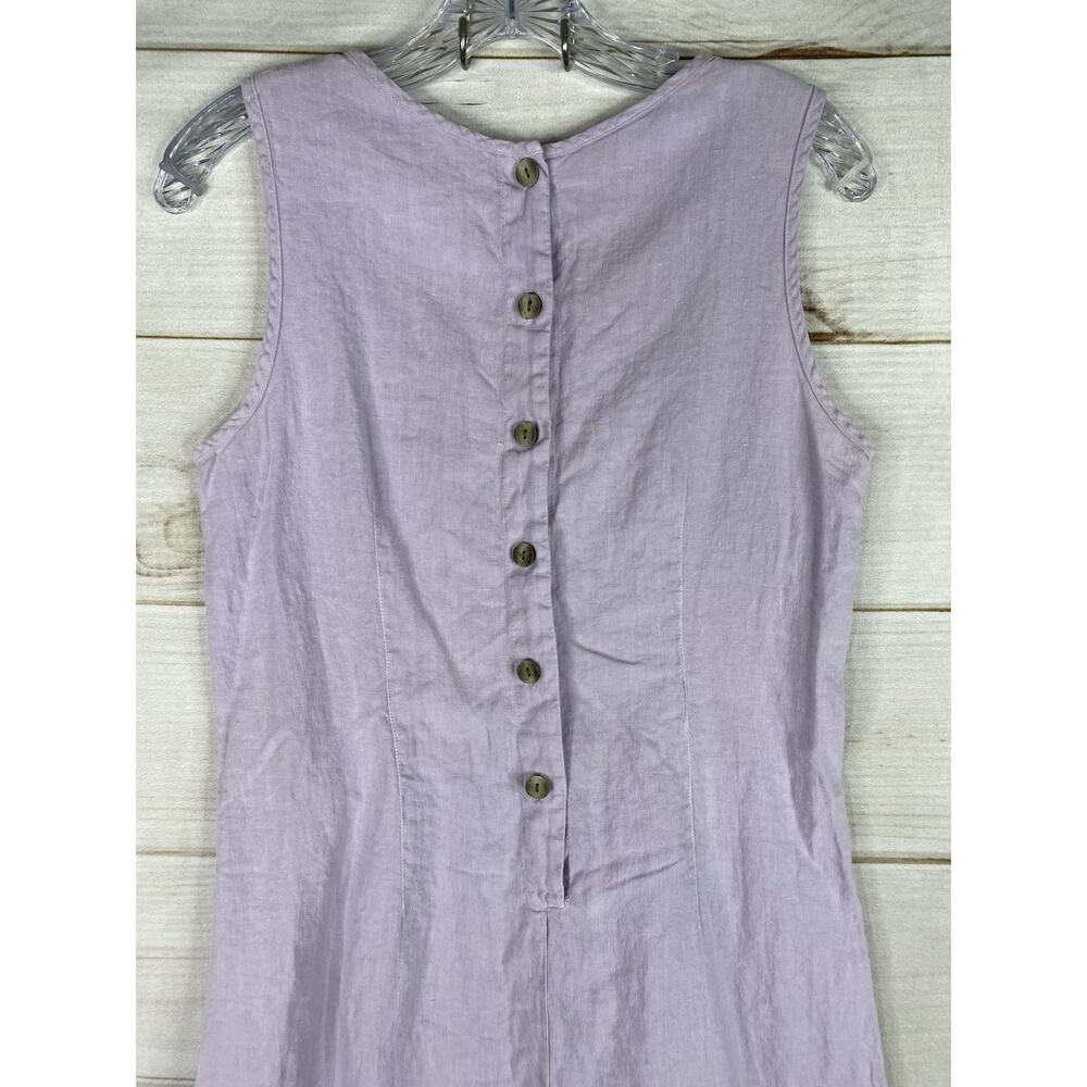 SUNDANCE Dress Womens M Purple Sleeveless Button Back Pintuck Cottagecore Boho - Picture 11 of 11